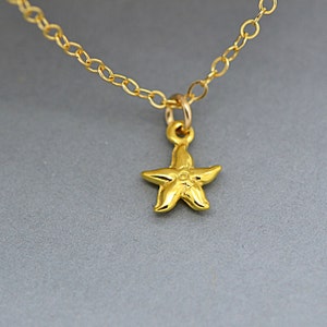 Starfish Necklace / Tiny Starfish Necklace / Mimimalist Necklace /Gold,Rose Gold, Sterling Silver Starfish Necklace / Beach Jewelry image 2