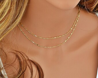 Layered Gold Choker Necklace, Chain Choker, Gold Choker Necklace, Layered Choker, Layered Necklace Silver, Delicate Choker Necklace