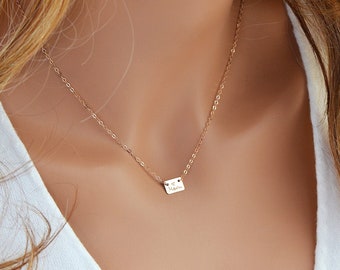 Dainty Bar Necklace, Personalized Gold Bar Necklace, Name necklace Gold, Mom Necklace, Bar Necklace Personalized, Bar Necklaces For Women