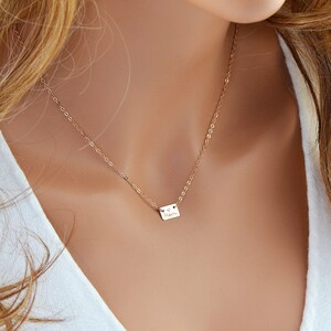 Dainty Bar Necklace, Personalized Gold Bar Necklace, Name necklace Gold, Mom Necklace, Bar Necklace Personalized, Bar Necklaces For Women image 1