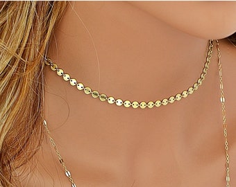 Gold Choker Necklace, Choker Necklace Chain, Chain Choker, Dainty Choker Necklace, Boho Choker, Layering Necklace, Chain Necklace Silver