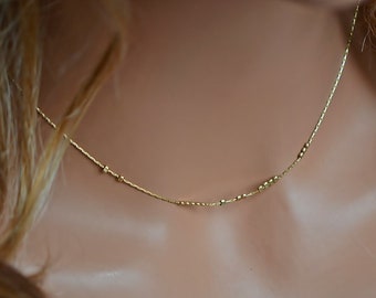 Dainty Necklace For Women, Personalized Morse Code Necklace, Secret Message Necklace, Gold Women Necklace