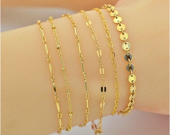 Dainty Chain Bracelet / Layering Bracelet / Delicate Gold Chain Bracelet / Stacking Bracelet