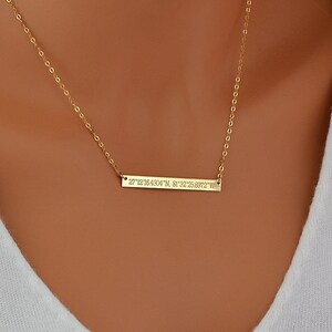 Personalized Necklace Custom Name Necklace For Women Custom Necklace Best Friend Necklace Initial Necklace Bar Necklace Gold Necklace, 4x45