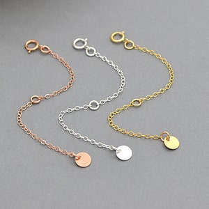 Extension Chain, Extender Chain, 14k Gold Filled, Sterling Silver, Rose Gold Filled Chain Extenders for Necklace or Bracelet