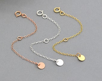 Extension Chain, Extender Chain, 14k Gold Filled, Sterling Silver, Rose Gold Filled Chain Extenders for Necklace or Bracelet