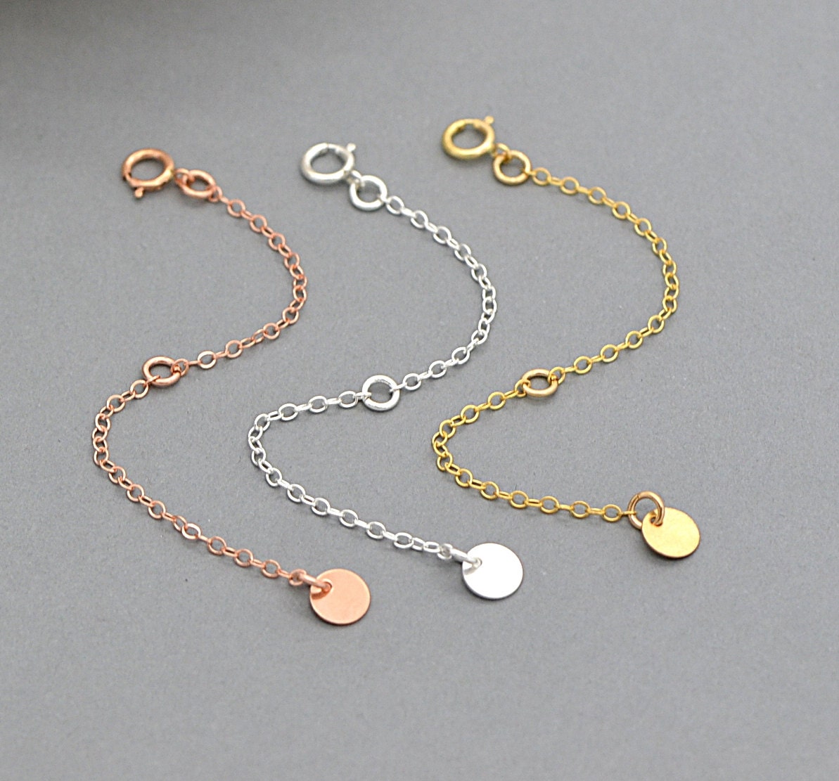 Extension Chain, Extender Chain, 14k Gold Filled, Sterling Silver, Rose  Gold Filled Chain Extenders for Necklace or Bracelet -  New Zealand