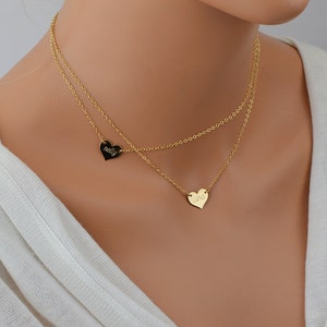 Personalized Heart Necklace, Initial Heart Necklace, Gold Heart, 14k Gold Fill, Personalized Necklace