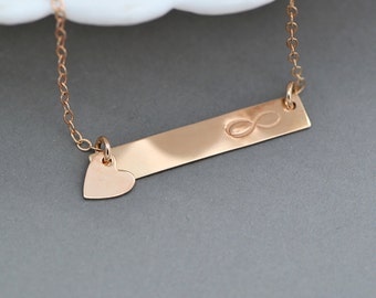 Name Necklace Gold, Name Bar, Personalized Necklace, Rose Gold Necklace Layered, Custom Engrawed Bar, Custom Name Bar