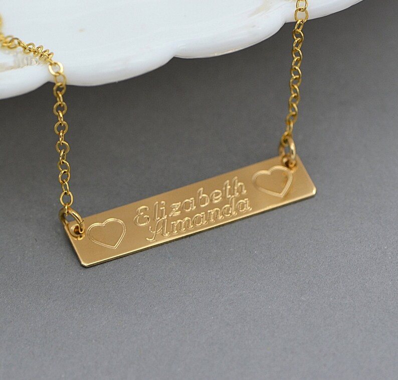 Layered Bar Bullet Necklace