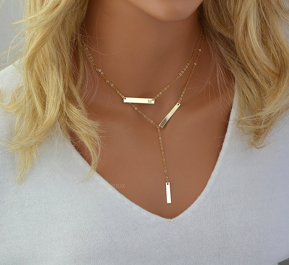 Name necklace shop layered
