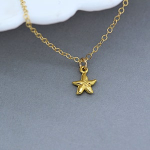 Starfish Necklace / Tiny Starfish Necklace / Mimimalist Necklace /Gold,Rose Gold, Sterling Silver Starfish Necklace / Beach Jewelry image 3