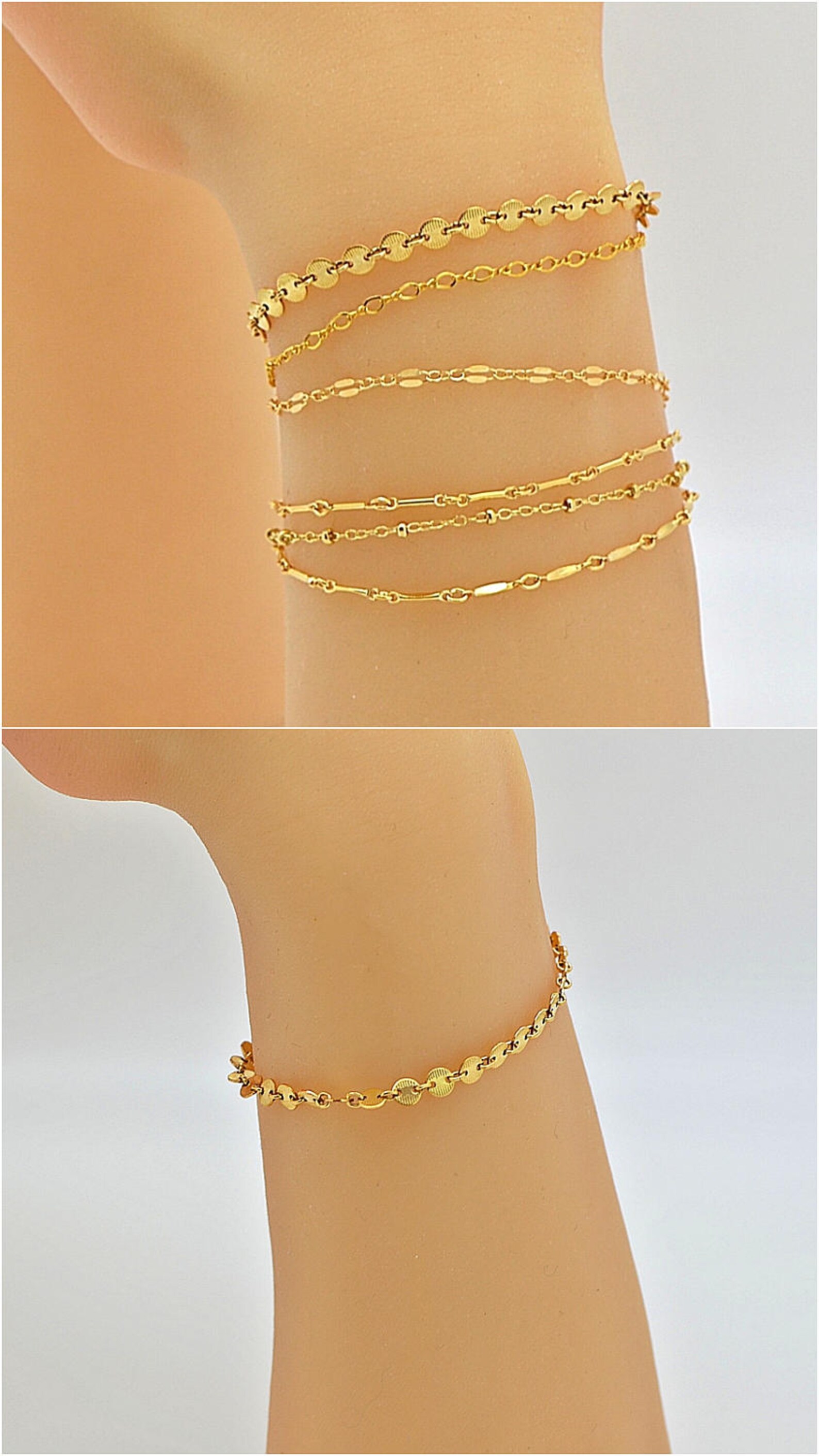 Dainty Chain Bracelet / Layering Bracelet / Delicate Gold Etsy