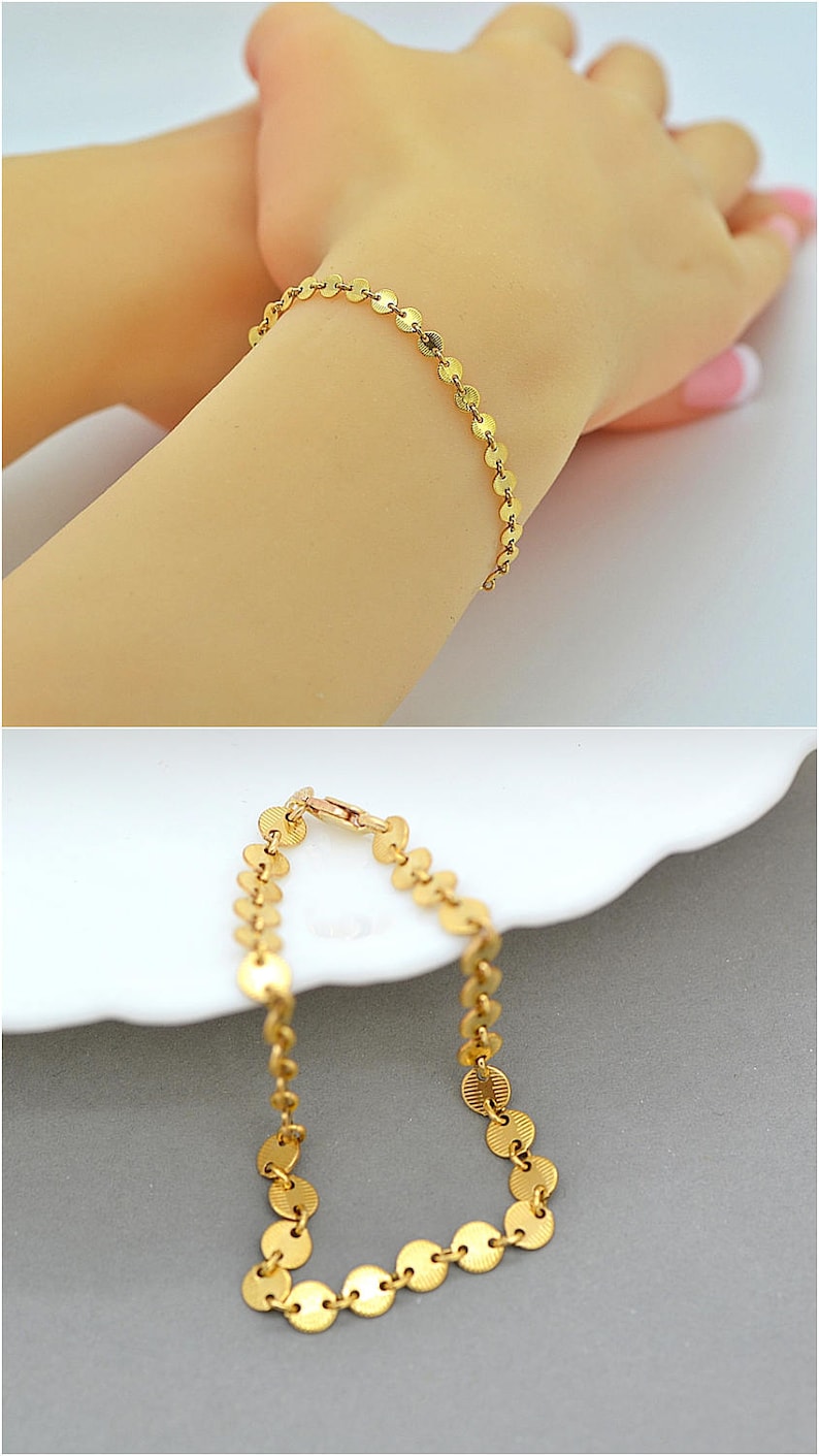 Dainty Chain Bracelet / Layering Bracelet / Delicate Gold Etsy