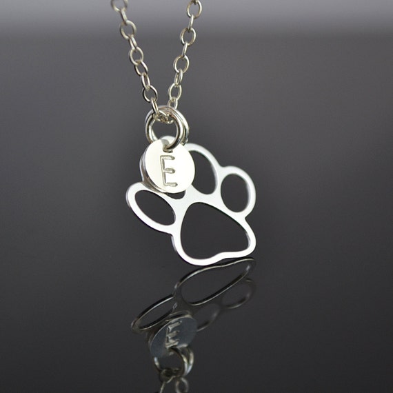sterling silver dog paw charm