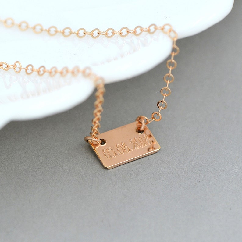 Dainty Bar Necklace, Personalized Gold Bar Necklace, Name necklace Gold, Mom Necklace, Bar Necklace Personalized, Bar Necklaces For Women image 3