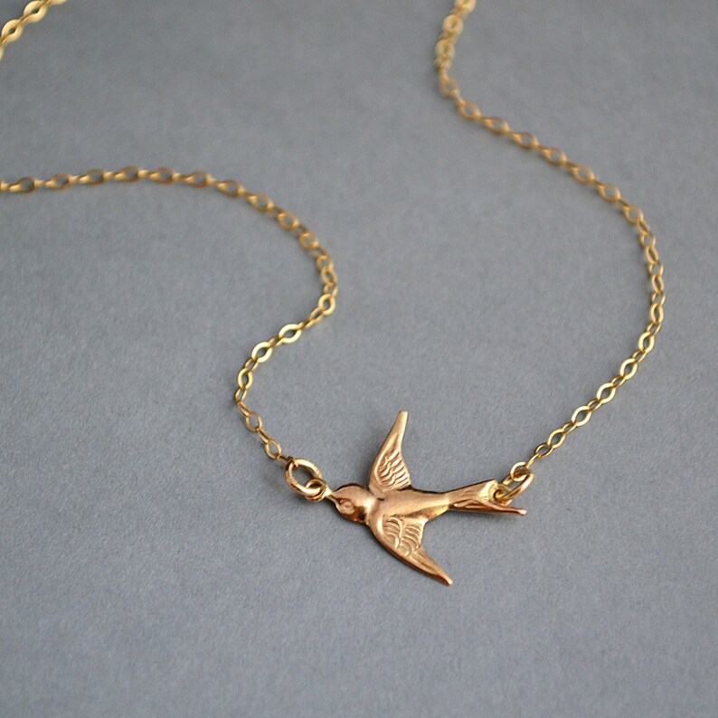 Swallow gold necklace Clearance