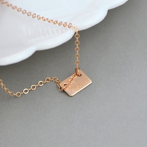 Dainty Bar Necklace, Personalized Gold Bar Necklace, Name necklace Gold, Mom Necklace, Bar Necklace Personalized, Bar Necklaces For Women image 6