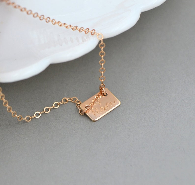 Dainty Bar Necklace, Personalized Gold Bar Necklace, Name necklace Gold, Mom Necklace, Bar Necklace Personalized, Bar Necklaces For Women image 6