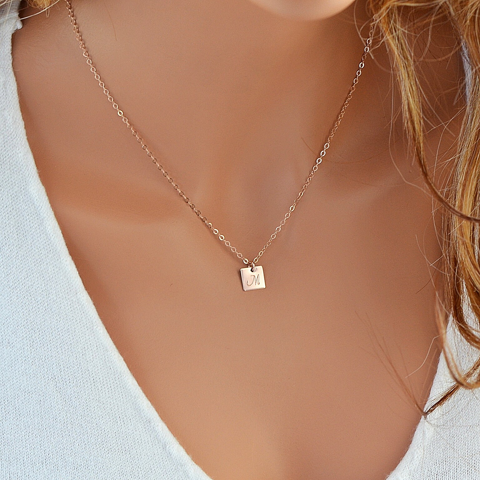 Name Necklace Gold Initial Bar Necklace Personalized name Etsy