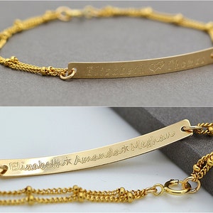 Double sided engraved best sale bracelets