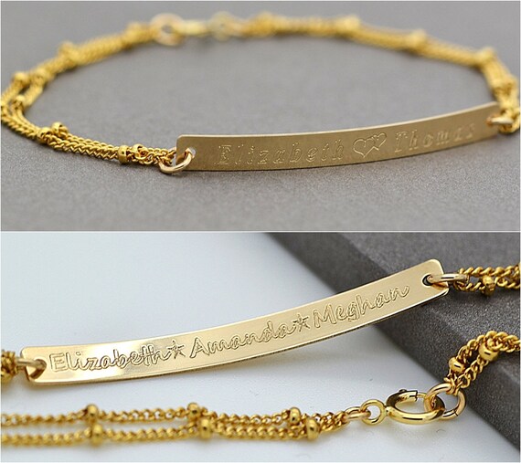 Double sided cheap engraved bracelet