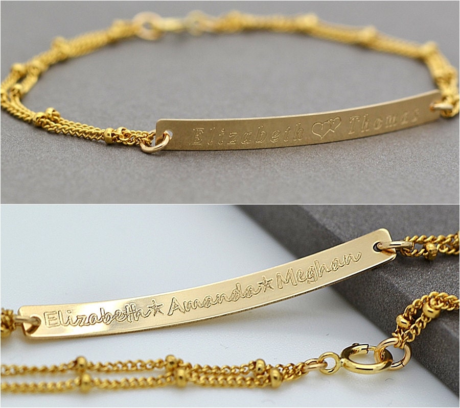 Double sided cheap engraved bracelets