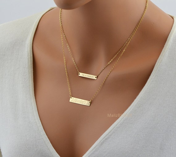 Personalized layered necklace clearance