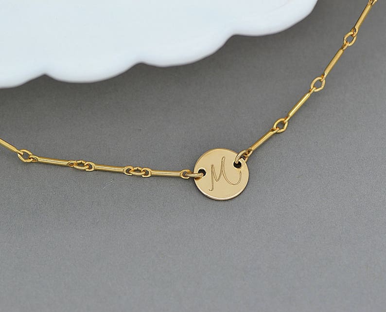 Initial Choker Necklace Personalized Choker Choker Necklace Etsy