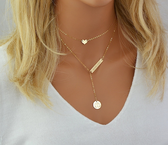 Monogram gold choker necklaces deals