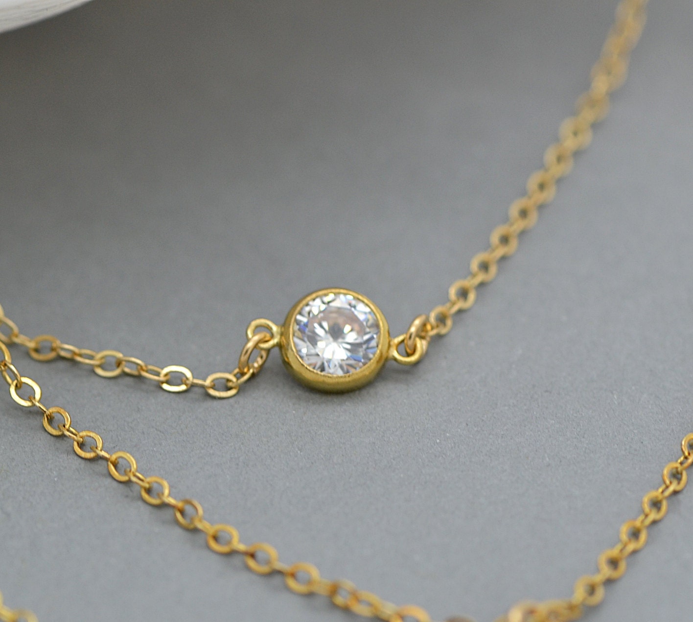 Mini Gracie CZ Pendant Necklace main image 1