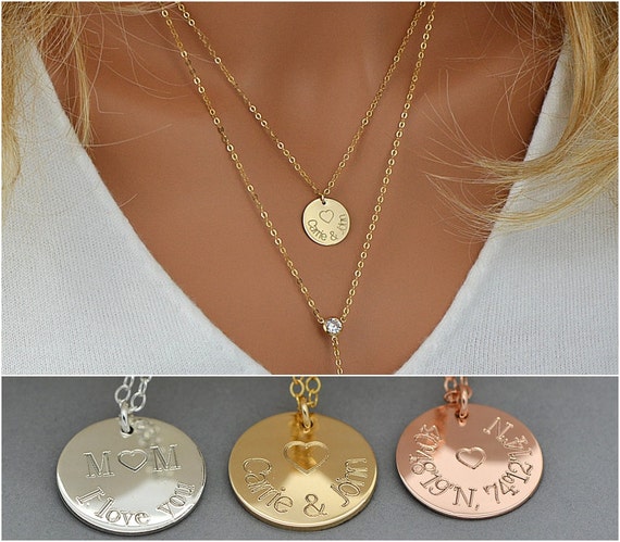 mom disc necklace