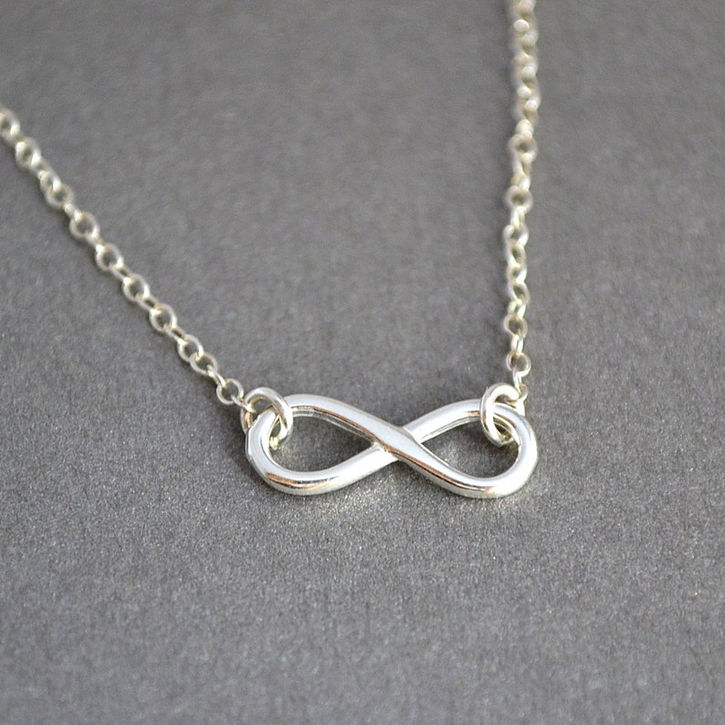 Sterling Silver Infinity Necklace Infinity Charm Necklace | Etsy