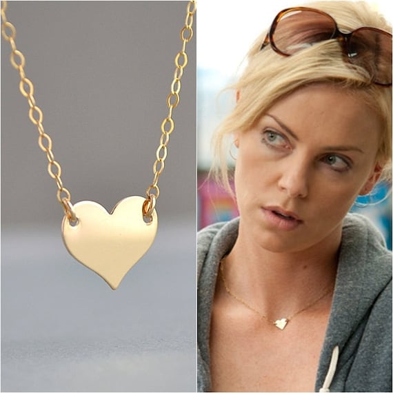 GOLD HEART NECKLACE Celebrity Necklace 