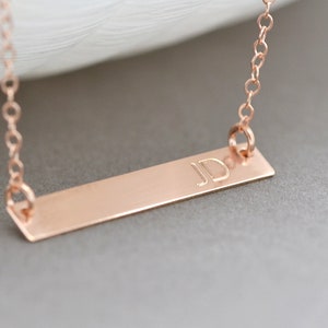 Gold Bar Necklace, Nameplate Necklace, Kardashian Necklace, Name Necklace, Personalized, Initial, Silver Bar Necklace, Celebrity Inspired image 9