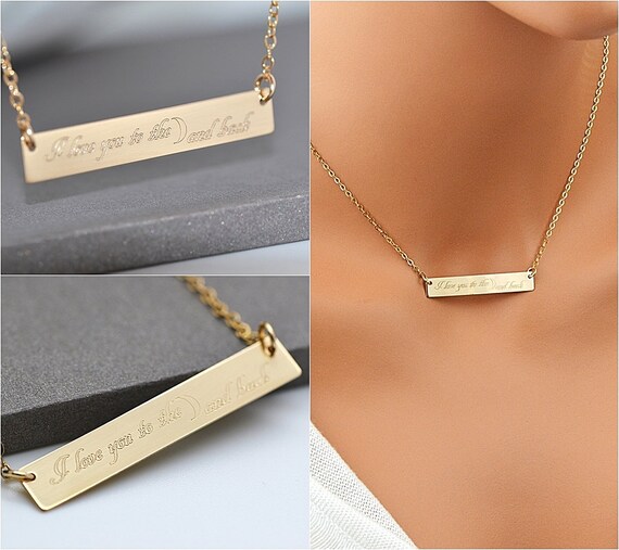 Etsy custom deals bar necklace