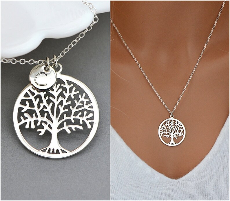 Family Tree Necklace Tree Of Life Personalized Tree Etsy