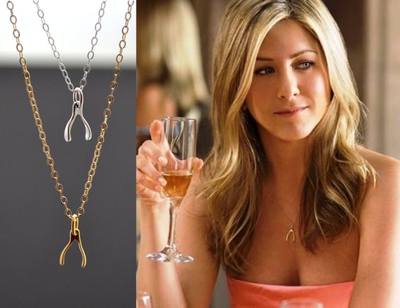 Gold or Silver Wishbone Necklace 