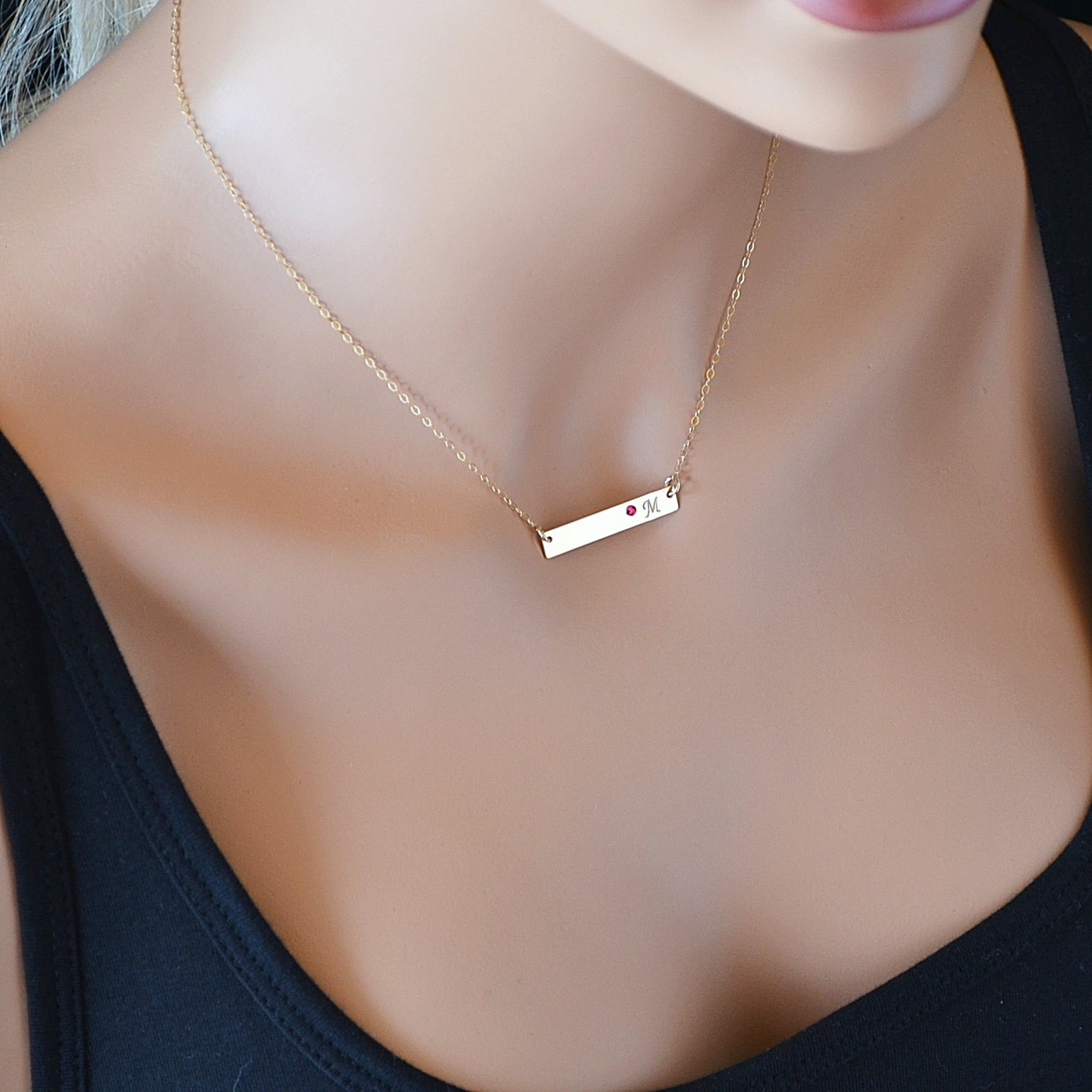 Gold bar necklace Clearance