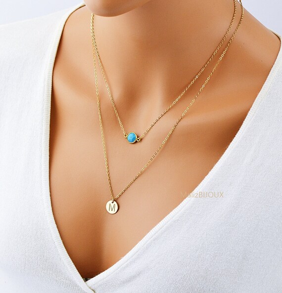 layered disc necklace