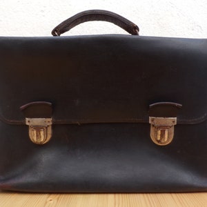 Porte-documents vintage noir