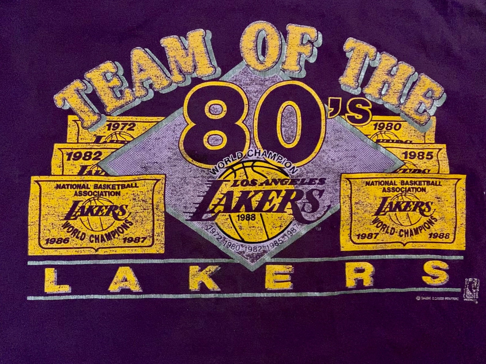 Vintage 1988 Los Angeles Lakers World Champions Team of the | Etsy