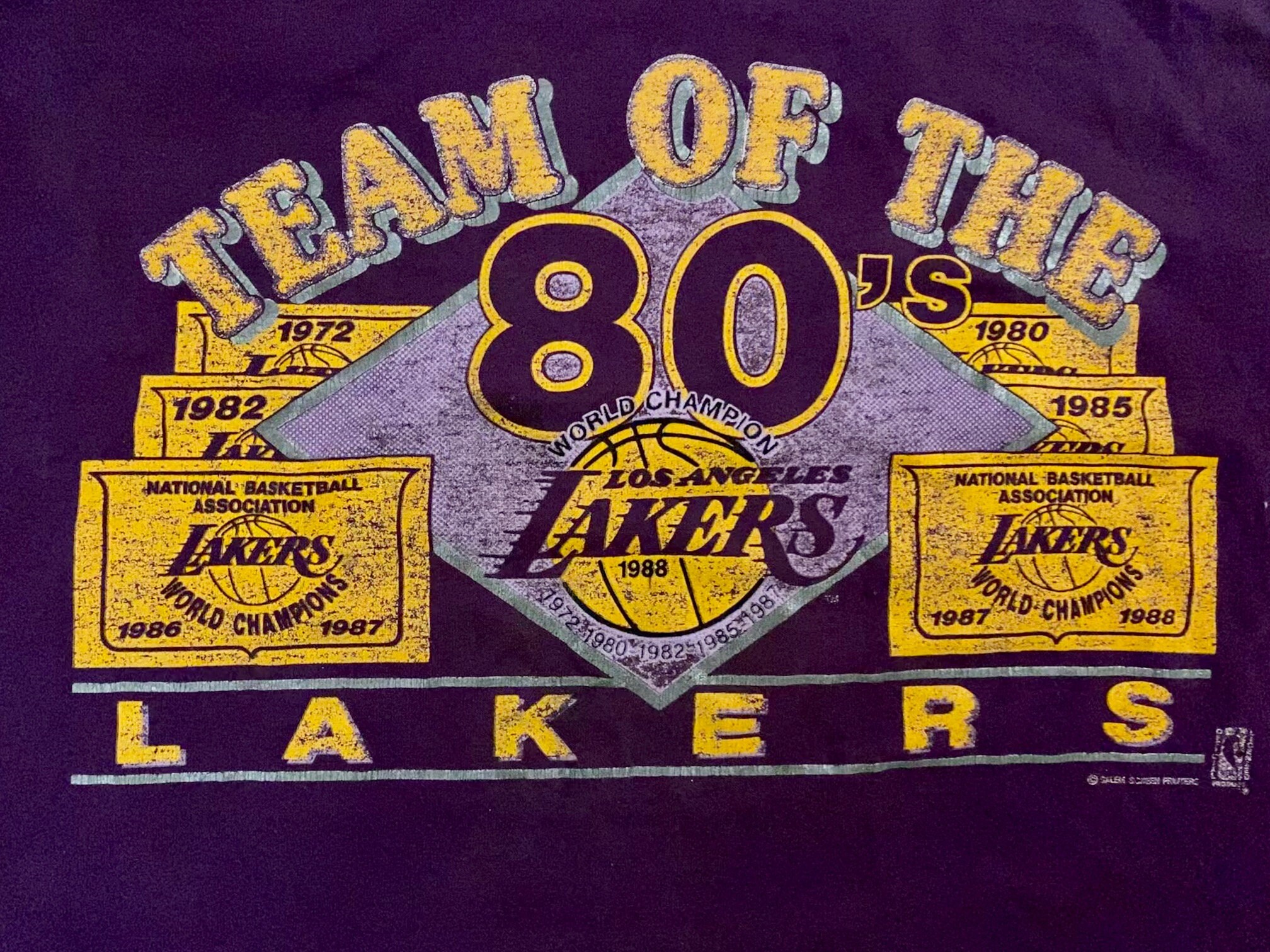 Vintage 1988 Los Angeles Lakers World Champions Team of the Etsy