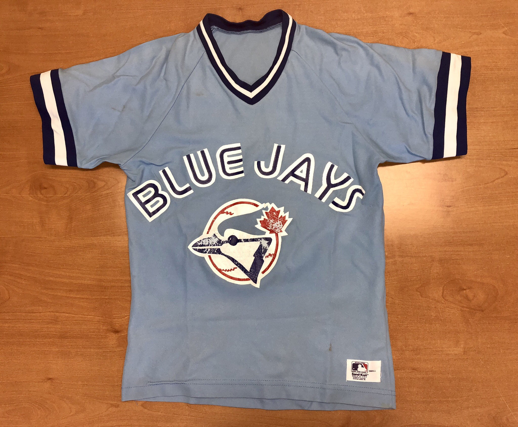 Vintage 1980s Toronto Blue Jays Sand Knit Jersey russell Etsy