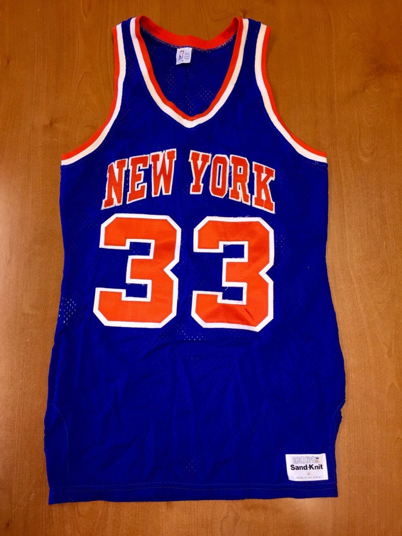 Vintage 1980s Patrick Ewing New York Knicks Sand Knit Jersey | Etsy
