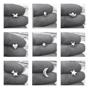 Single sterling silver stud earring, mix and match studs