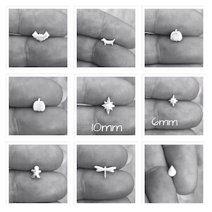 Single sterling silver stud earring, mix and match studs