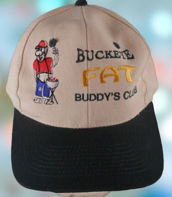 Buckeye Fat Buddys Club Vintage Snapback Hat Fat Redneck with Grill KC Brand