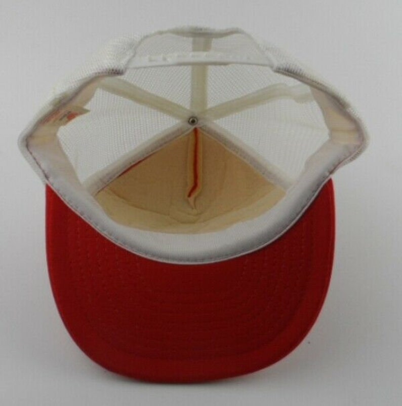 WS Block Letter Mesh Trucker Snapback Hat Foam Red White Vintage Streetwear
