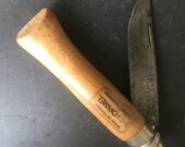 Opinel pocket knife size 6 in used condition beech scales